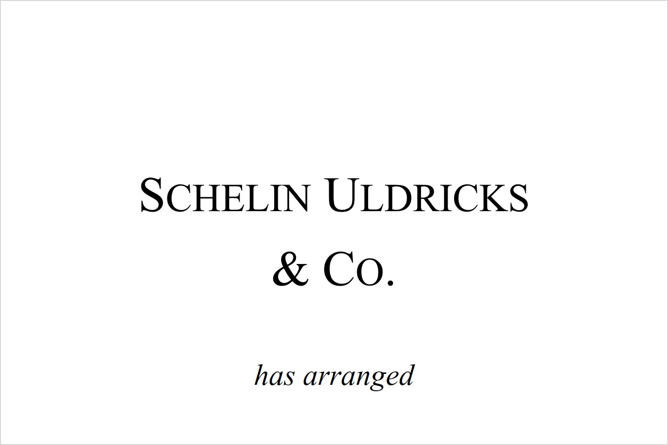 Schelin Uldricks & Co principals arranged equity financing